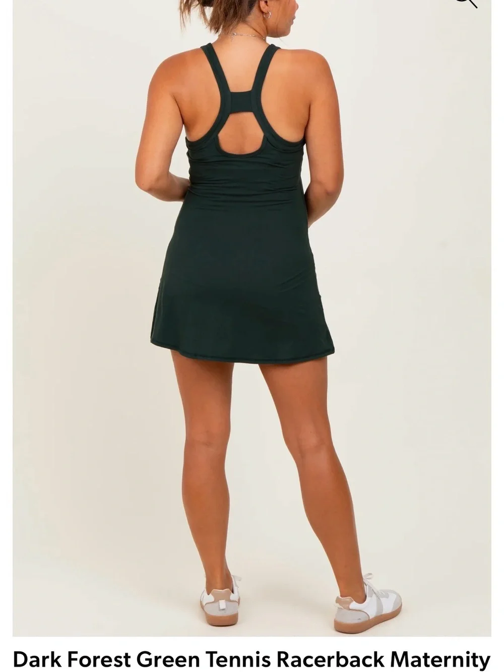 Pinkblush Dark Forest Green Racerback Maternity Dress